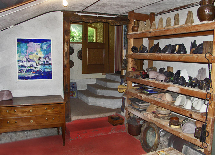 Treppe zum Kaminzimmer / Foto: Heinz Rieder